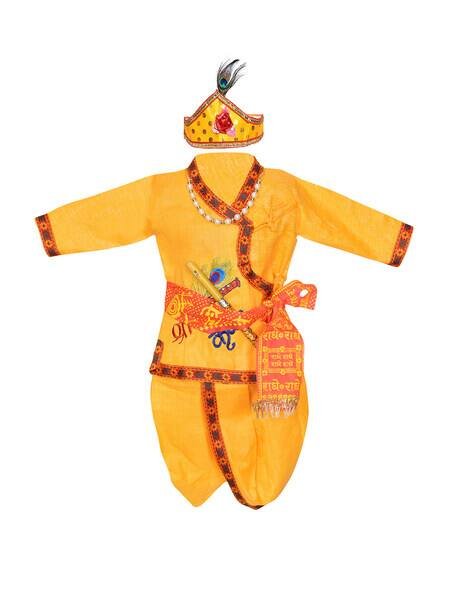 AHHAAAA Embroidered Kurta Dhoti Set