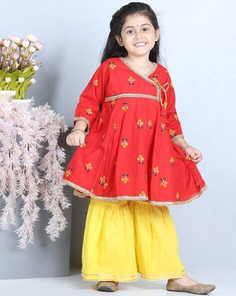 AJ DEZINES Floral Print V-neck Kurta Set