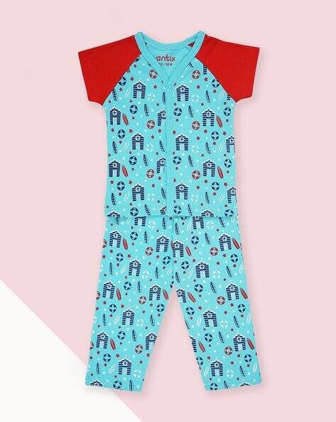 ANTIX Printed Shirt & Pyjama Set