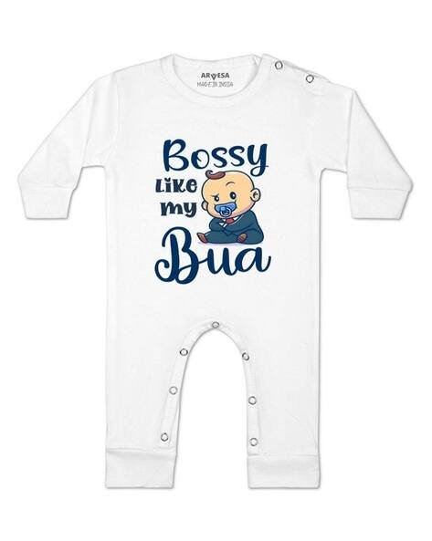ARVESA Cotton Typographic Rompers