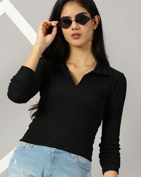 AUSK Women Ribbed Regular Fit Top