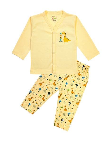 BABY'S PRIDE Dinosaur Print Jabla & Pants Set