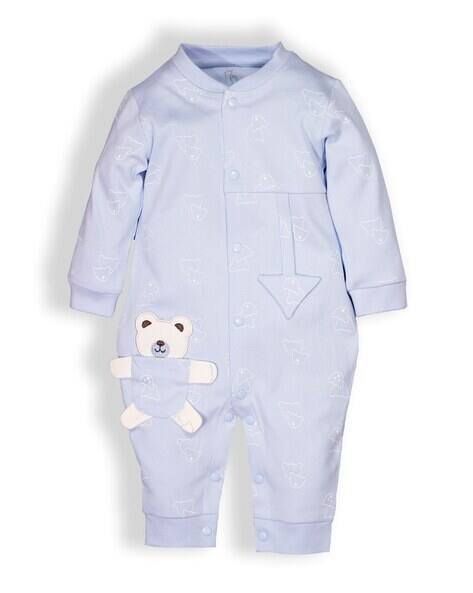 BABY GO Embroidered Round-Neck Rompers