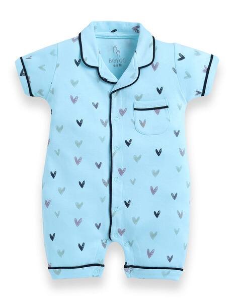 BABY GO Infants Printed Cotton Romper