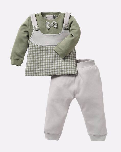 BABY GO Checked Sweatshirt & Sweatpants Set
