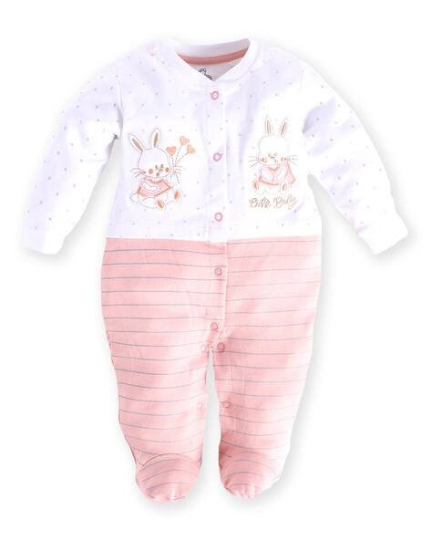 BABY GO Graphic Rompers with Button Closure