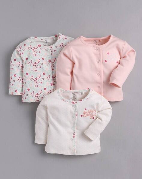 BABY GO Pack of 3 Floral Print T-Shirts