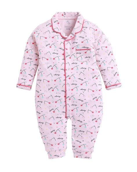 BABY GO Graphic Print Rompers