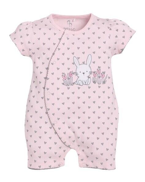 BABY GO Rabbit Pattern Round-Neck Rompers