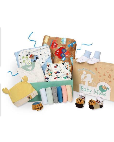Babymoo Printed New Born Baby Gift Set