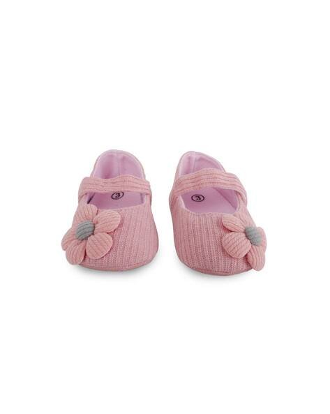 Babymoo Floral Pattern Slip-On Booties