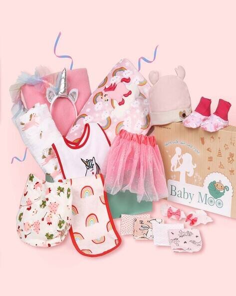 Babymoo Graphic Print New Born Baby Gift Set