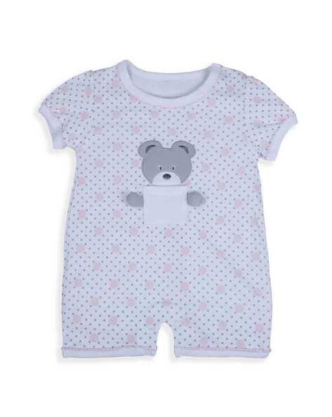 Babymoo Polka-Dots Round-Neck Rompers