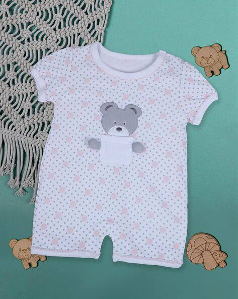 Babymoo Self-design Round-Neck Rompers