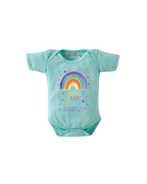 BABYWISH Graphic Print Round-Neck Onesies