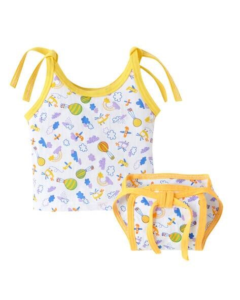 BABYWISH Graphic Print Sleeveless Sets