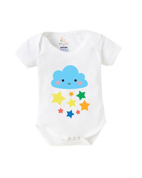 BABYWISH Printed Rompers with Snap Button Closure