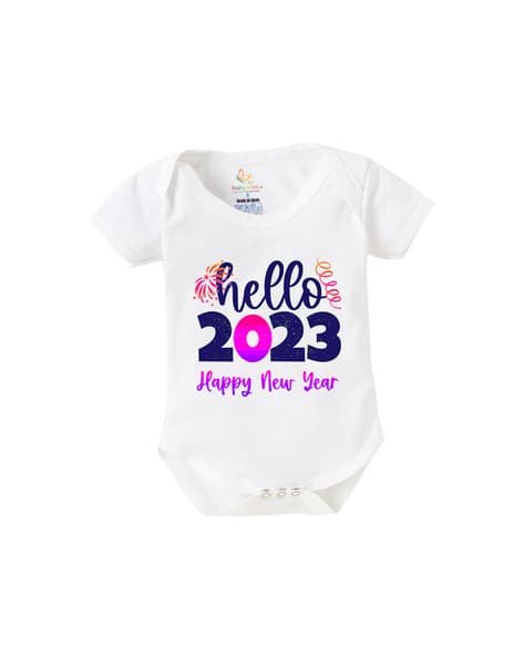 BABYWISH Typographic Print Crew-Neck T-Shirt