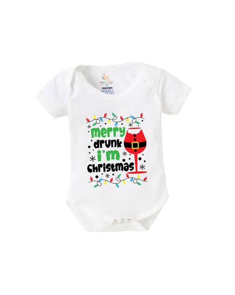 BABYWISH Typographic Print Onesies