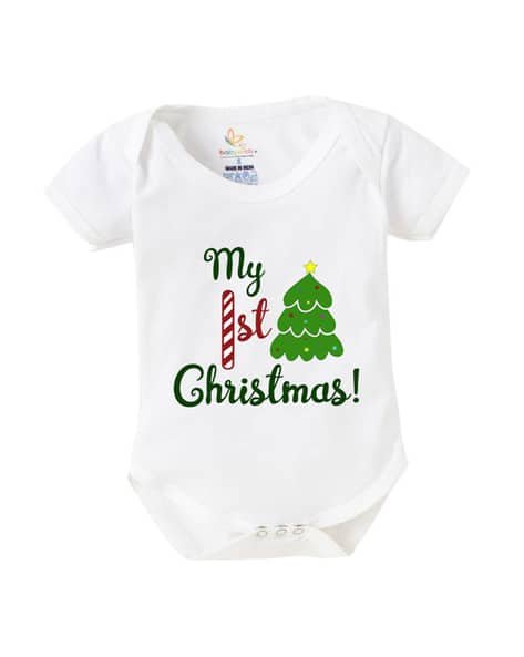 BABYWISH Typographic Print Onesies with Snap Button Closure