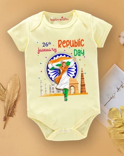 BABYWISH Graphic Print Onesie