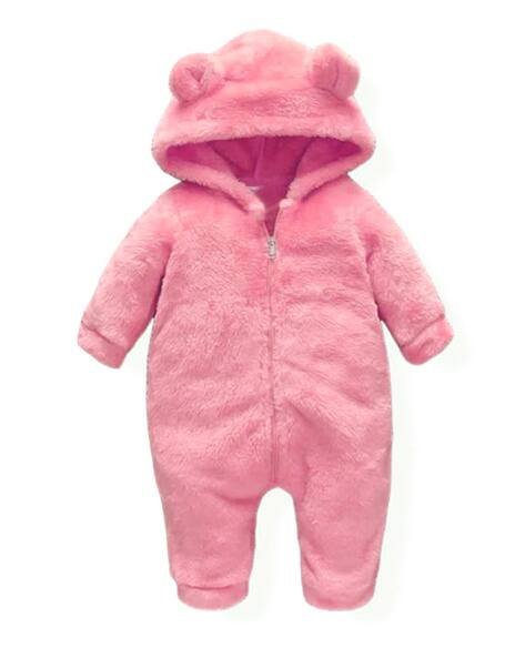 BABYZONE Hooded Rompers with Zip Closure