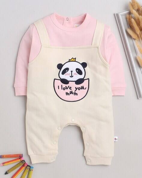 BUMZEE Unisex Embroidered Round-Neck Sleepsuit