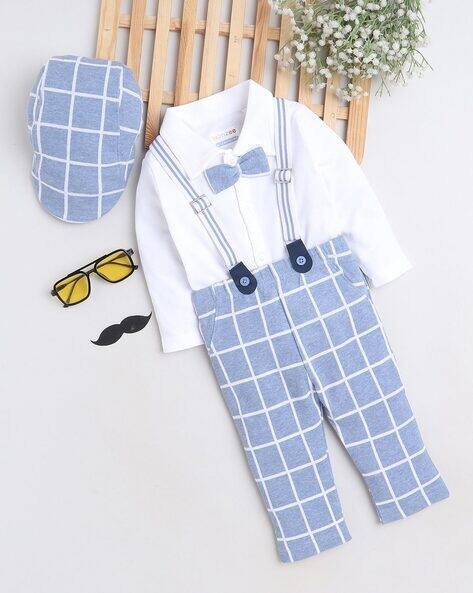 BUMZEE Infants Checked Cotton Suit Set