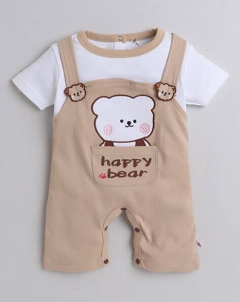 BUMZEE Teddy Bear Embroidered Romper