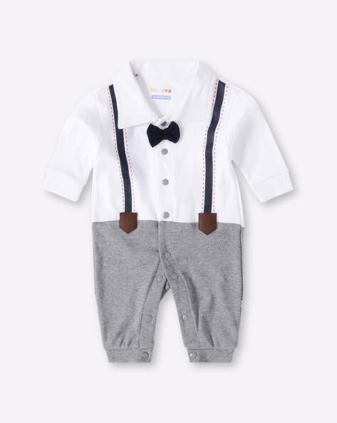 BUMZEE Colourblock Romper with Bow-Tie