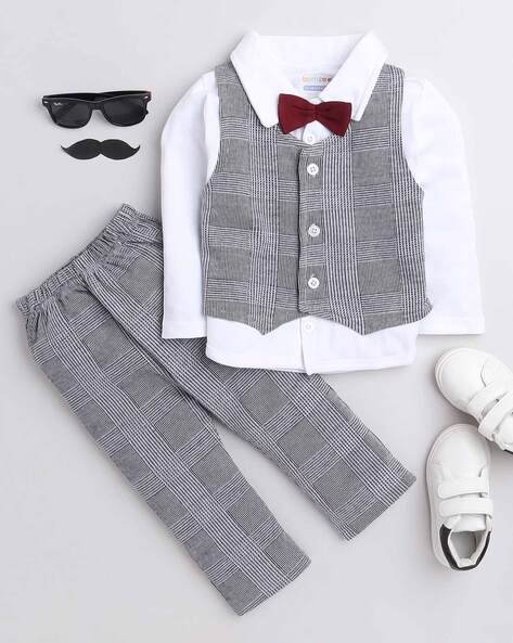 BUMZEE Shirt with Checked Pants & Waistcoat
