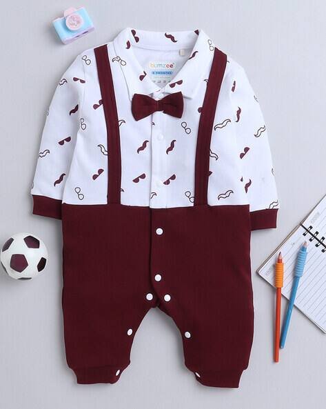 BUMZEE Quirky Print Rompers with Bow