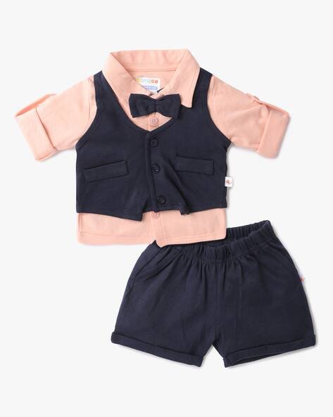 BUMZEE Shirt & Shorts with Waistcoat Set