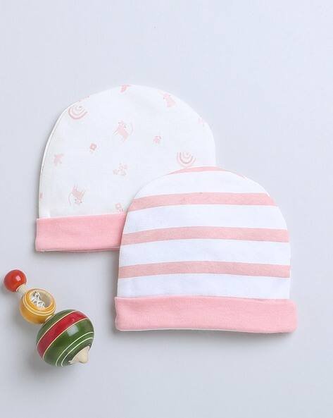 BUMZEE Pack of 2 Printed Beanies with Upturned Hem