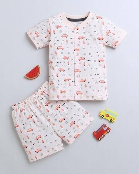 BUMZEE Infants Graphic Print T-Shirt & Shorts Set