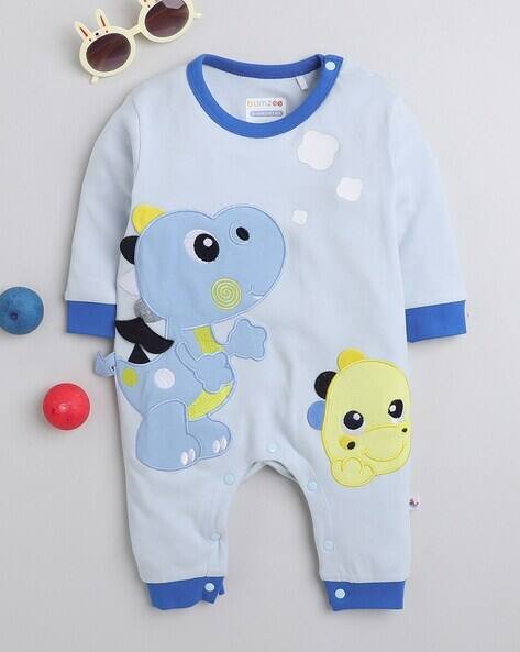 BUMZEE Unisex Printed Round-Neck Romper