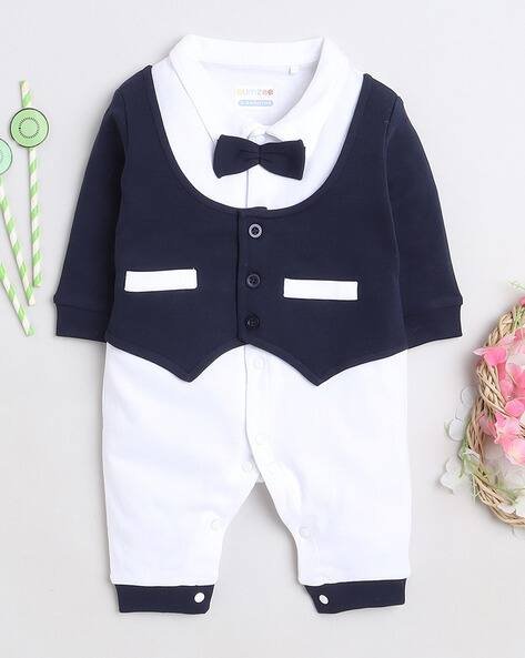 BUMZEE Boys Colourblock Cotton Romper