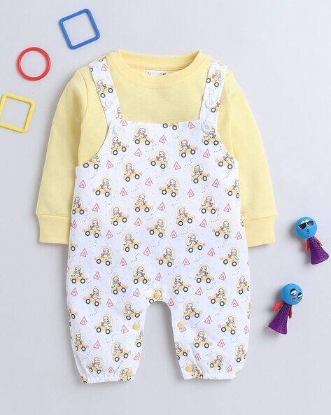 BUMZEE Infants Printed Round-Neck Rompers