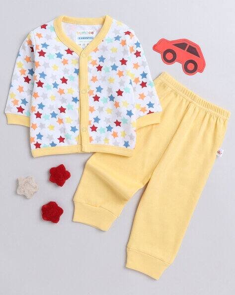 BUMZEE Star Print T-Shirt & Pants Night Suits