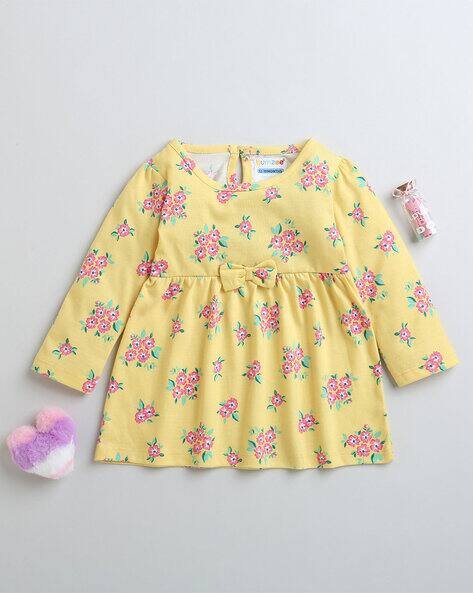 BUMZEE Floral Print Round-Neck Frock