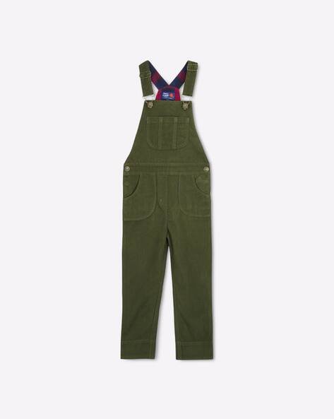 Cherry Crumble by Nitt hyman Panelled Dungarees with Insert Pockets
