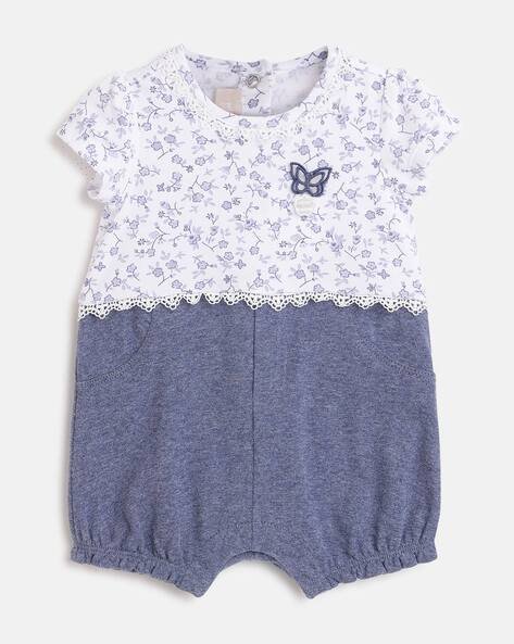 CHICCO Floral Print Round-Neck Romper