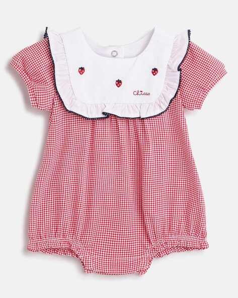 CHICCO Embroidered Round-Neck Romper