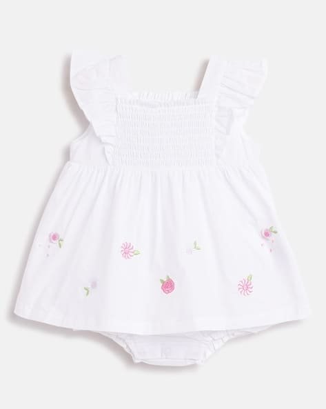 CHICCO Embroidered Square-Neck Onesies