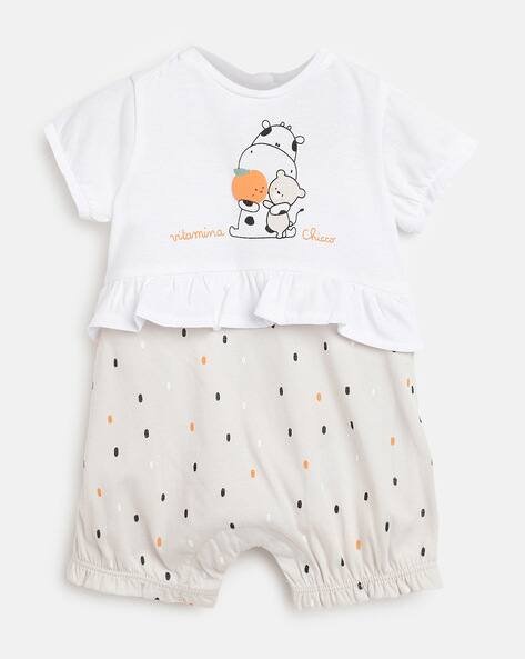 CHICCO Graphic Print Round-Neck Rompers