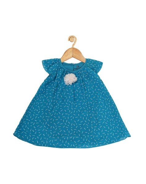 CREATIVE KID'S Abstract Print Round Neck Frock