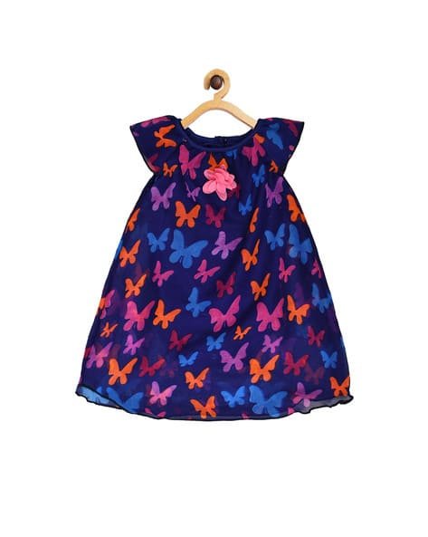 CREATIVE KID'S Butterfly Print A-line Dress