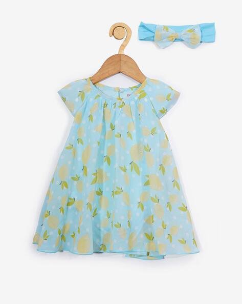 CREATIVE KID'S Graphic Print A-line Dress with Bow