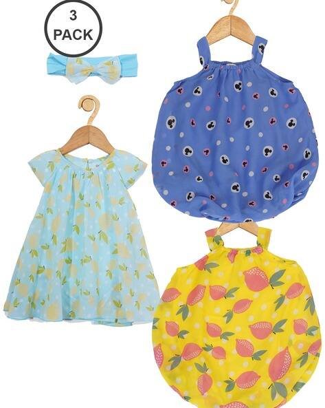 CREATIVE KID'S Pack of 3 Floral Print Rompers