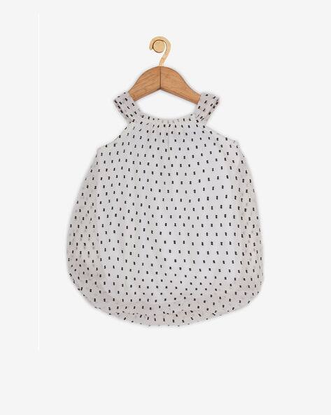 CREATIVE KID'S Micro Pattern Strappy Rompers
